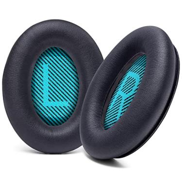 Imagem de Almofadas WC Wicked para fones de ouvido Bose - Compatível com QC15 / QC25 / QC35 e 35 II / QC2 / AE2 / AE2I / AE2W / SOUNDLINK - Couro mais liso, espuma de memória luxuosa | Preto