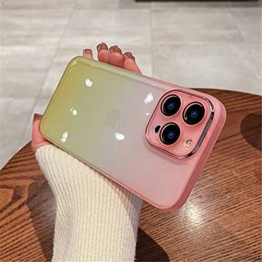 Imagem de Gradient Rainbow Clear Case para iPhone 14 13 12 11 Pro Max XS Max X XR 14 Plus Silicone Shockproof Bumper TPU Soft Cover, T4, For iPhone 11Pro Max