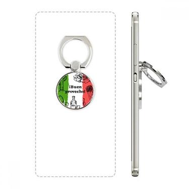 Imagem de Suporte de argola ajustável para celular com a bandeira da Culinária do México