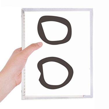 Imagem de Caderno de personagens de sobrenome chinês com inscrição óssea, diário recarregável, papelaria