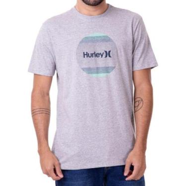 Imagem de Camiseta Hurley Gradiente Masculina Cinza Mescla