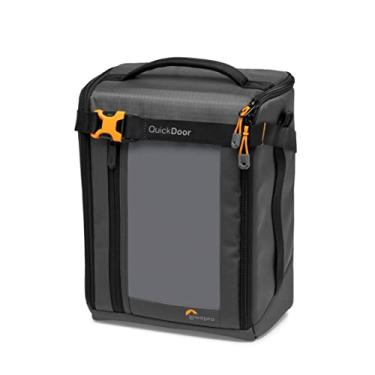 Imagem de Lowepro GearUp Creator Box Extra Grande II, bolsa para câmera mirrorless e DSLR, estojo para câmera com acesso QuickPort, feito com tecido reciclado, divisórias interiores acolchoadas laranja, cinza