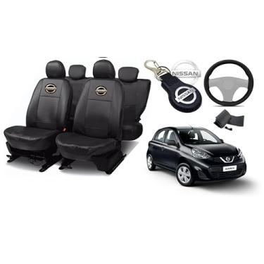 Imagem de Capa de couro para o banco march 2014-2019 proteção impermeável