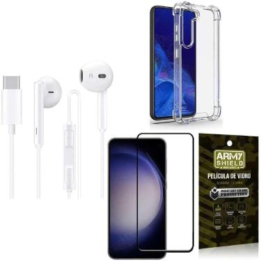 Imagem de Capinha Samsung S23 Fe + Fone De Ouvido Tipo C + Película 3D