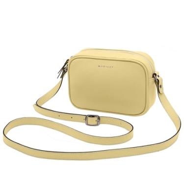 Imagem de Mariart Mini Jeri Bolsa Transversal Feminina de Couro Bovino Legítimo (Manteiga)