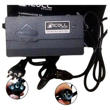 Imagem de Carregador de Bateria Bivolt Para Bicicleta Moto Patinete Elétrico 36v