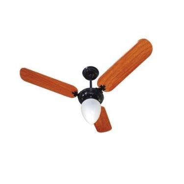 Imagem de Ventilador Teto Super Light Ventidelta 127V Preto Pá Madeira, 110V