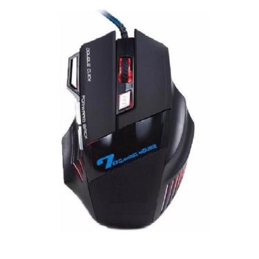 Imagem de Mouse Gamer Black X7 Optico Usb 2400Dpi Com 7 Botões e Led Color - Exb