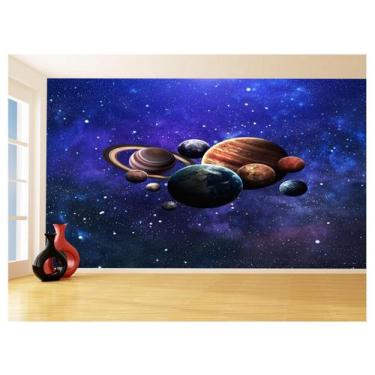 Imagem de Papel De Parede 3D Espaço Estrelas Planetas 3,5M Nsp175 - Você Decora