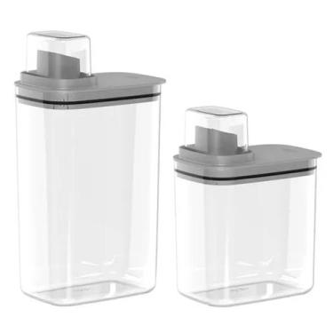 Imagem de Kit 2 Dispenser Organizador Lavanderia Sabão Amaciante - Ou