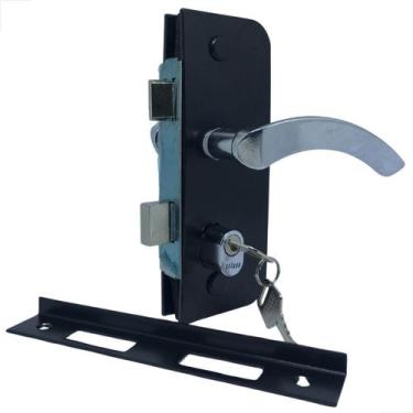 Imagem de Fechadura C/ Maçaneta Porta De Vidro Pivotante 1520ta Preto - Mettallf