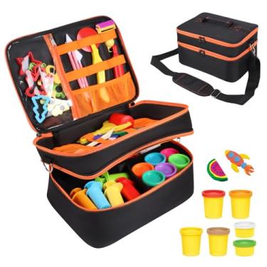 Imagem de EKRISON Estojo rígido de viagem para composto de modelagem Play-Doh, conjunto Playdoh, estojo de transporte para kit de ferramentas de massa, recipiente organizador, apenas bolsa