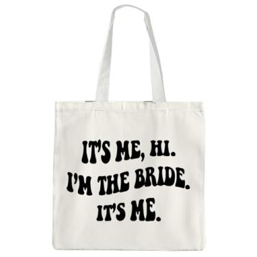 Imagem de OTOUO Sacola de lona para noivas, presentes de noiva para casamento, noivado, presentes de noivado, Noiva preta, One Size