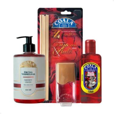 Imagem de Kit Coala Frutas Vermelhas Sabonete Líquido 500ml + Difusor de Aromas 