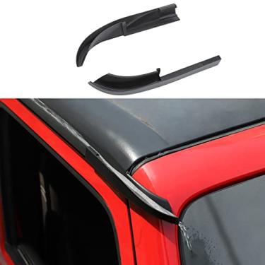 Imagem de JWWY Canal de desvio de atualização, desviador de chuva de capota rígida ABS gotejamento calha de chuva para Jeep Wrangler JK JKU 2 portas e 4 portas, acessórios externos Wrangler