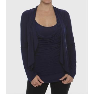 Imagem de Beyond Yoga Supima Camisa Cachecol Modal, Azul Marinho, Médio