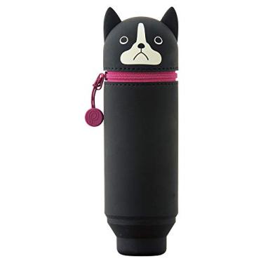 Imagem de Estojo de lápis LIHIT LAB Kawaii japonês para escola, escritório, faculdade, material escolar fofo, porta-caneta animal, porta-lápis meninas, estojo de lápis para artista, Boston Terrier (A7712-8)
