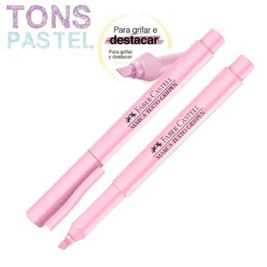 Imagem de Marca Texto Tons Pastel Rosa Grifpen Faber Castell Ref: MT/RSTPZF