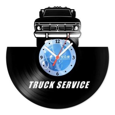 Imagem de Relógio De Parede Disco Vinil Profissões - Truck Service - VPR-023 - M