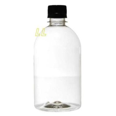 Imagem de 5 Frasco Pet Cristal 500 Ml Refil Preto - LabLorencini