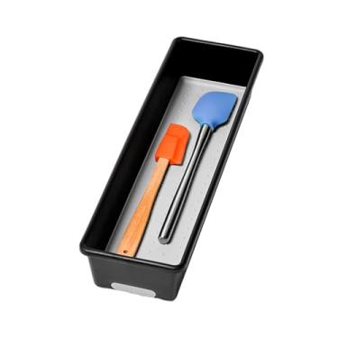 Imagem de madesmart Caixa clássica de 12 x 3 – Granite Classic Collection, organizador multiuso de armazenamento, forro macio e pés de borracha antiderrapante, fácil de limpar, durável, livre de BPA