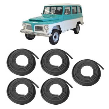 Imagem de Kit Borracha 4 Porta E Porta Mala Jeep Willys Ford Rural - Supercenter