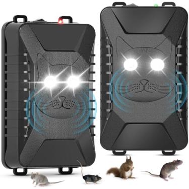 Imagem de Repelente de roedores com luz estroboscópica, repelente de mouse sob o capô alimentado por bateria para carros, caminhões, trailers e sótãos, protege motores de carros e espaços de ratos, ratos e