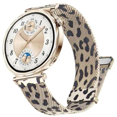 Imagem de DEALELE Pulseiras compatíveis com Huawei Watch GT5 Pro de 42 mm/GT5/GT4 41 mm/Garmin Venu 3S/Fossil Gen 6, pulseira de malha magnética milanesa de aço inoxidável de 18 mm para mulheres e homens,