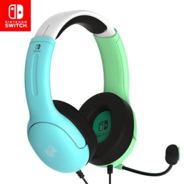 Imagem de PDP Gaming LVL40 Wired Stereo Gaming Headset with Noise Cancelling Microphone: Blue/Green - Nintendo Switch