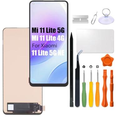 Imagem de Substituição para Xiaomi Mi 11 lite 5G | 11 lite 4G | Tela LCD 5G NE INCELL para xiaomi M2101K9AG M2101K9AI 2109119DG 2107119DC LCD Touch Screen Display Panel Digitalizador Assembly com kit de reparo