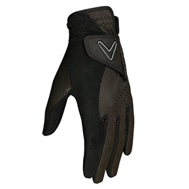 Imagem de Callaway Luva de golfe masculina Opti Grip Wet Condition Golf Glove, 1 par (esquerda e direita), pequena, preta