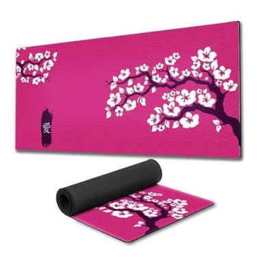 Imagem de Mouse Pad Gamer Sakura Árvore cerejeira Premium fundo de borracha 90x40cm 80x30cm 900x400 800x300 speed mousepad 90x40 80x30 (2, 80x30)