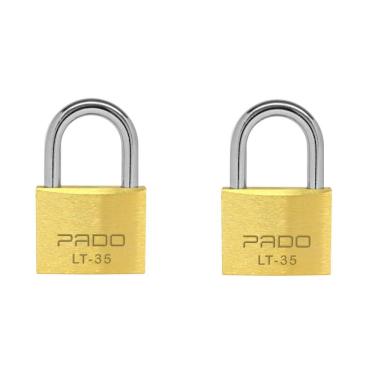 Imagem de Kit 2 Unidades Cadeado Latão 35mm Pado Segredos Diferentes
