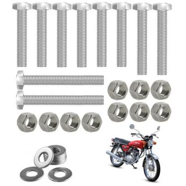 Imagem de Kit parafusos inox suporte motor CG125 1977 a 1988 ML125 Turuna125 CG 