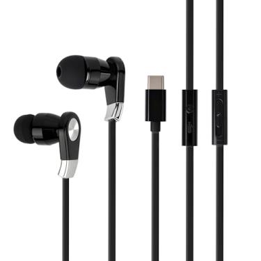 Imagem de LANDIBO Fones de ouvido USB C, fones de ouvido intra-auriculares com controle de volume, microfone embutido, fones de ouvido com fio, USB C, qualidade de som nítida, cancelamento de ruído de graves