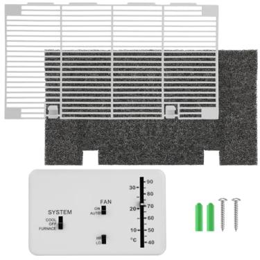Imagem de Saysurey Substituição de termostato analógico Rv 3106995.032 (apenas frio/fornalha) e substituição de grade de ar canalizada Rv A/c de 35,8 cm x 19,6 cm com filtro de ar compatível com 3104928.019