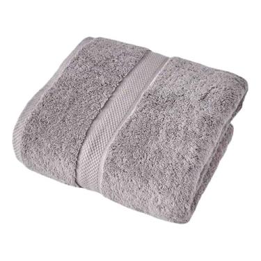 Imagem de JUSHZ Toalhas de banho, conjunto grande, lençóis de banho, toalhas para adultos, toalha de banho para casa de banho, algodão, multicolorido, o tecido é absorvente, macio e confortável, 800 g (cinzento