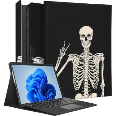 Imagem de Wazzasoft Capa para Microsoft Surface Pro 9 de 13 polegadas 2022 para homens mulheres meninos meninas capa fólio fofa e divertida proteção gótica compatível com teclado tipo capa para Windows Surface