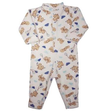 Imagem de Pijama Bebê Manga Longa Plush Estampado Em Tamanhos 1 2 e 3 - Koala Ba