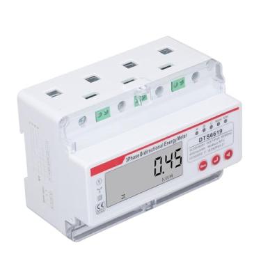 Imagem de 3 Fase 4 Medidor de Energia do Fio Multifuncional LCD Exibir Medidor de Potência Bidirecional 7p 3 X 230 400V