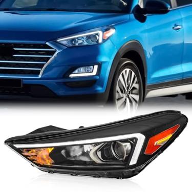 Imagem de TODO Conjunto de farol compatível com Hyundai Tucson 2019-2021 farol com LED DRL, lado do motorista
