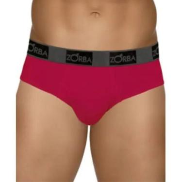 Imagem de Cueca Zorba Slip 716 Forro Frontal Go Tagless Algodão, Carmim, P