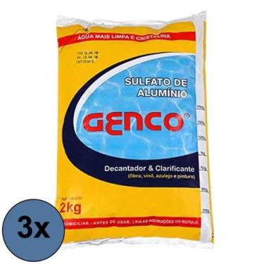 Imagem de kit 3x Sulfato de alumínio 2kg - Genco
