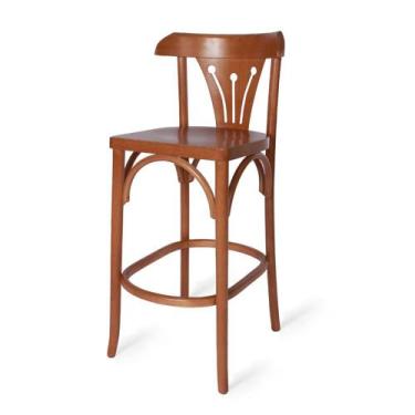 Imagem de Banqueta Alta de Madeira Brasília - Lideratti, Laca - Branca