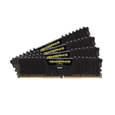 Imagem de CORSAIR Kit de memória Vengeance LPX 64GB (4 x 16GB) DDR4 DRAM 2400MHz C14 para sistemas DDR4, preto