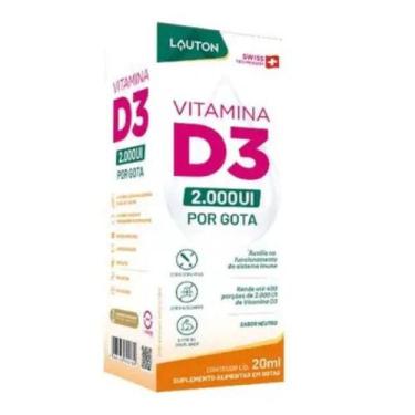 Imagem de Vitamina D3 Colecalciferol 2000Ui 20Ml Neutro Lauton