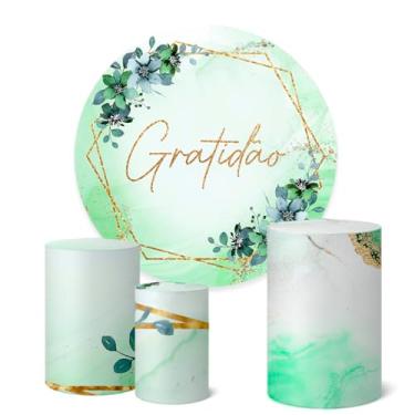 Imagem de Trio Capas Cilindro + Painel Redondo 1,50m Gratidão (K1GRA0006)