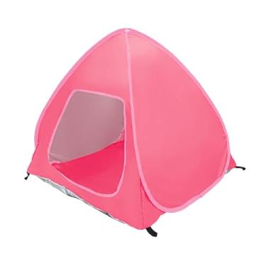 Imagem de Generic Tenda para animais de estimação ao ar livre, dobrável, proteção solar, portátil, tenda para gatos, cães, gatos, gatinhos, descansando, dormindo e, Rosa Vermelho, 40x37x43cm