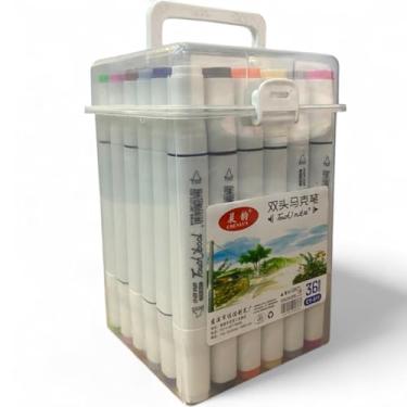 Imagem de Kit Canetinha c/ 36 Marcador Permanente c/Estojo Organizador