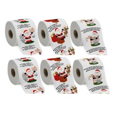 Imagem de Kit 6 Papel Higiênico Papai Noel Decorativo Sonhos Natalinos - D Prese